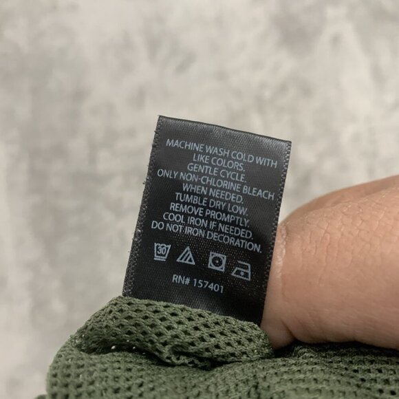 Civil Regime Shorts Mens Small Faux Suede Military Green Logo Athleisure Casual - Picture 11 of 13